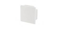 White Plastic Stop End Cap for Trunking 17mm x 17mm